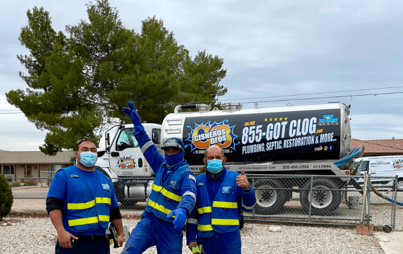 Cisneros Brothers Plumbing, Septic, Restoration & Flood Services Truck