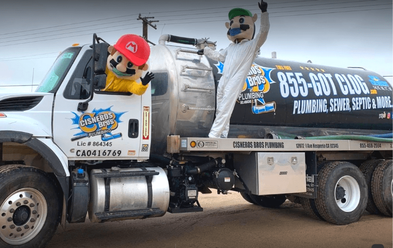 Cisneros Brothers Plumbing, Septic, Restoration & Flood Services Truck