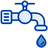 Faucet icon blue