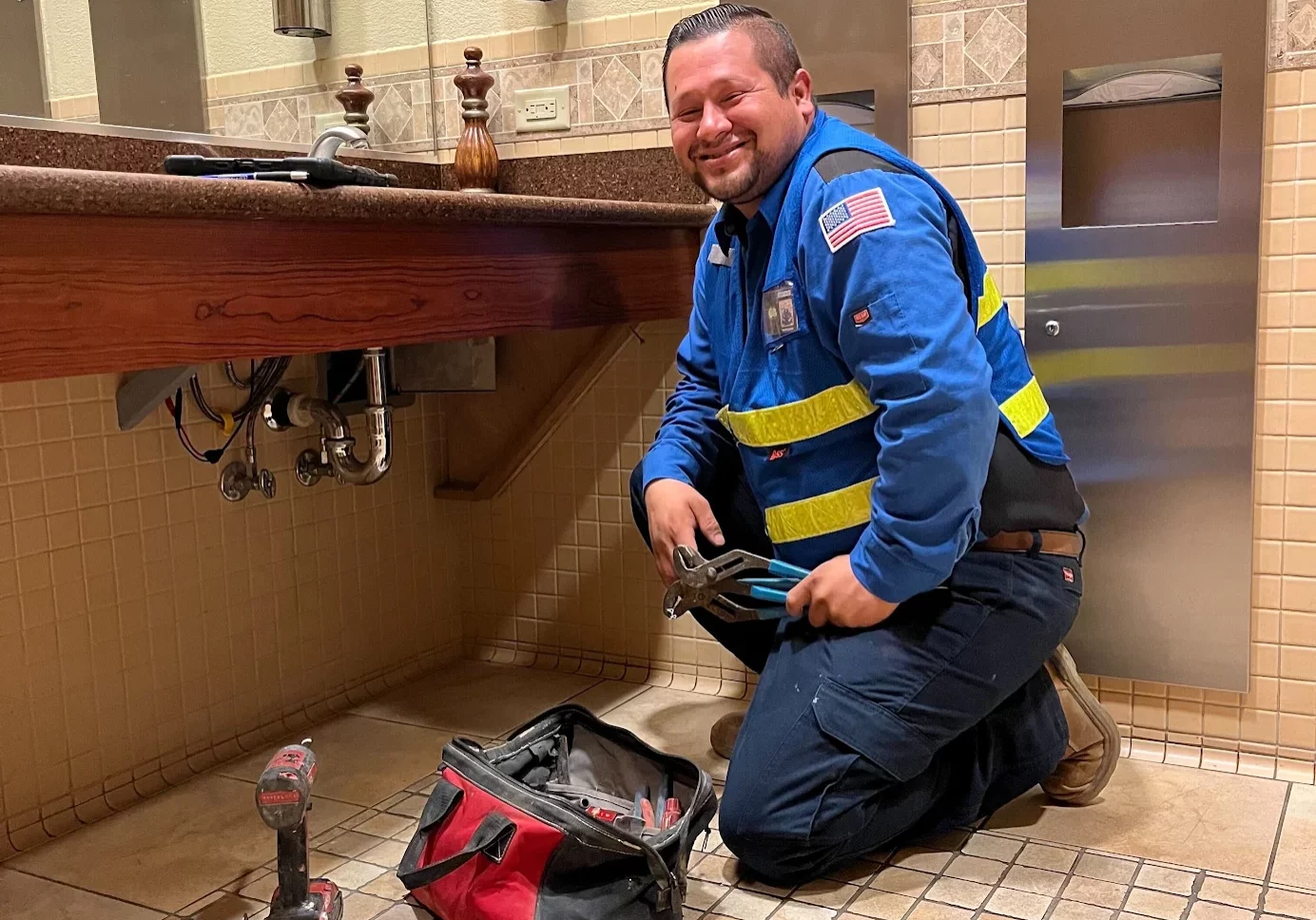 Toilet sink faucet repair